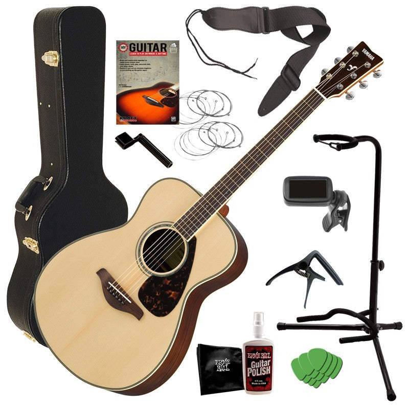 Yamaha FS830 Acoustic Guitar - Natural COMPLETE GUITAR BUNDLE