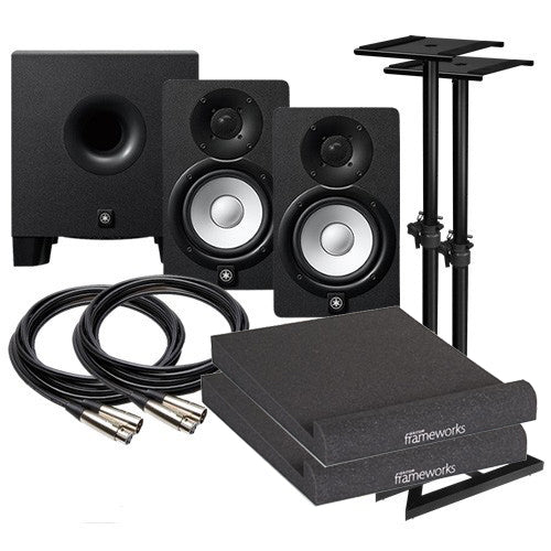 Yamaha HS5 5 Powered Studio Monitor Speaker COMPLETE AUDIO BUNDLE
