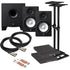 Yamaha HS7 6.5" Powered Studio Monitor Speaker COMPLETE AUDIO BUNDLE