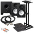 Yamaha HS8 8" Powered Studio Monitor Speaker COMPLETE AUDIO BUNDLE