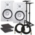 Yamaha HS8 8" Powered Studio Monitor Speaker - White STUDIO KIT