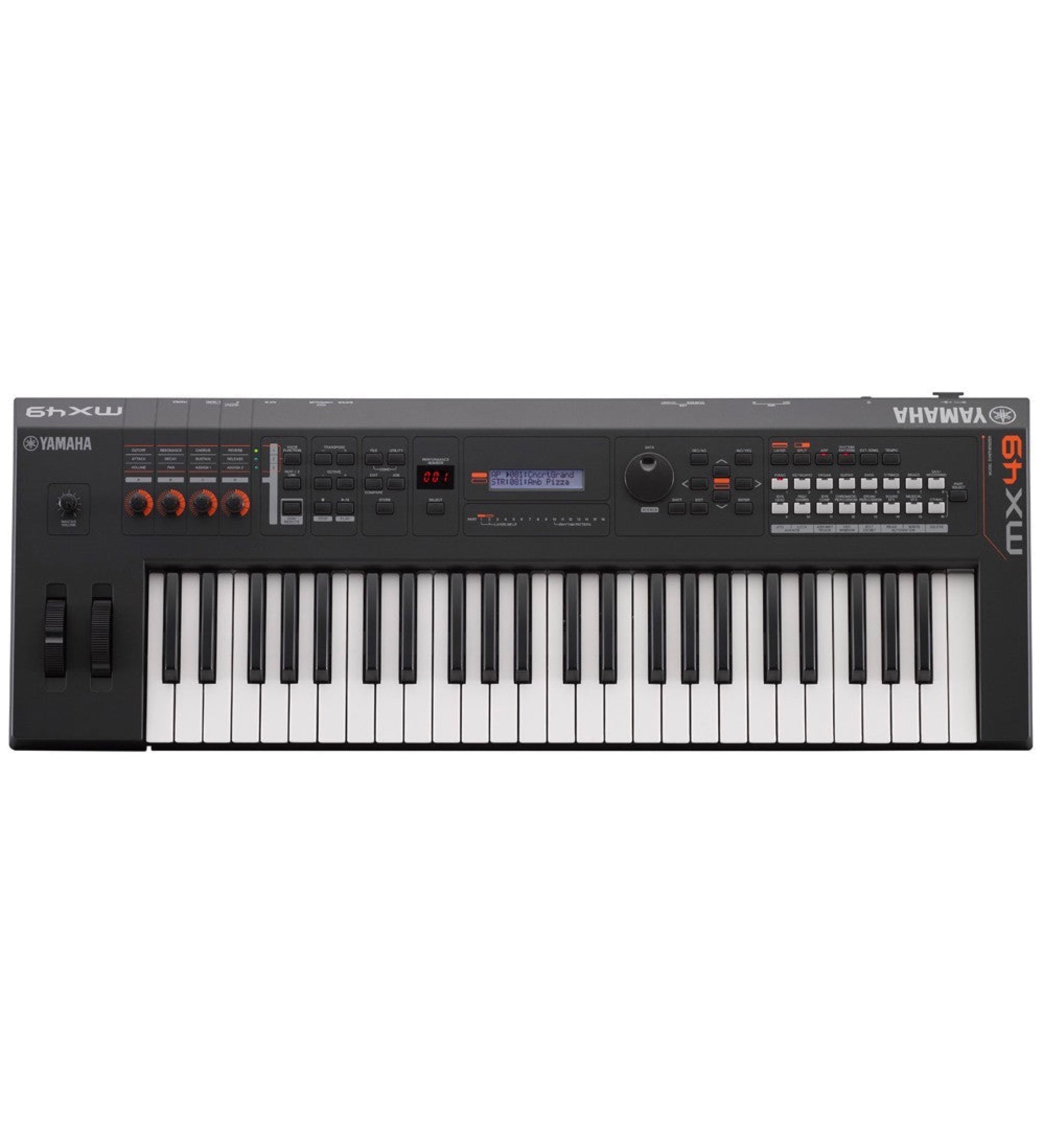 Yamaha MX49 Music Synthesizer - top view