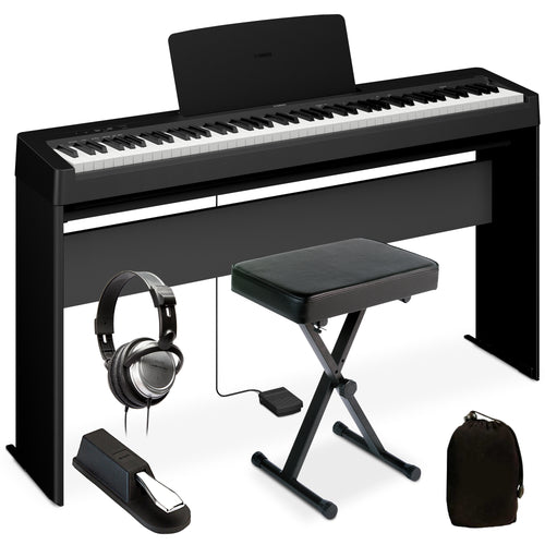 Yamaha P-143LXB Digital Piano COMPLETE HOME BUNDLE
