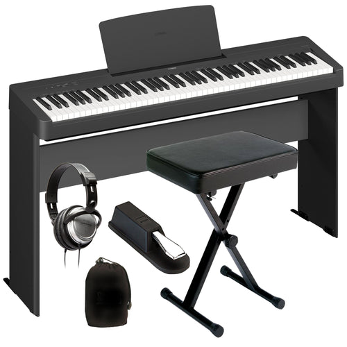 Yamaha P-145BT Digital Piano - Black COMPLETE HOME BUNDLE