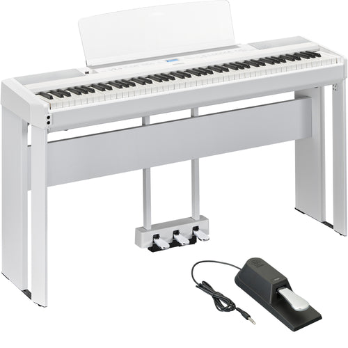 Collage image of the Yamaha P-525 Digital Piano - White HOME PAK