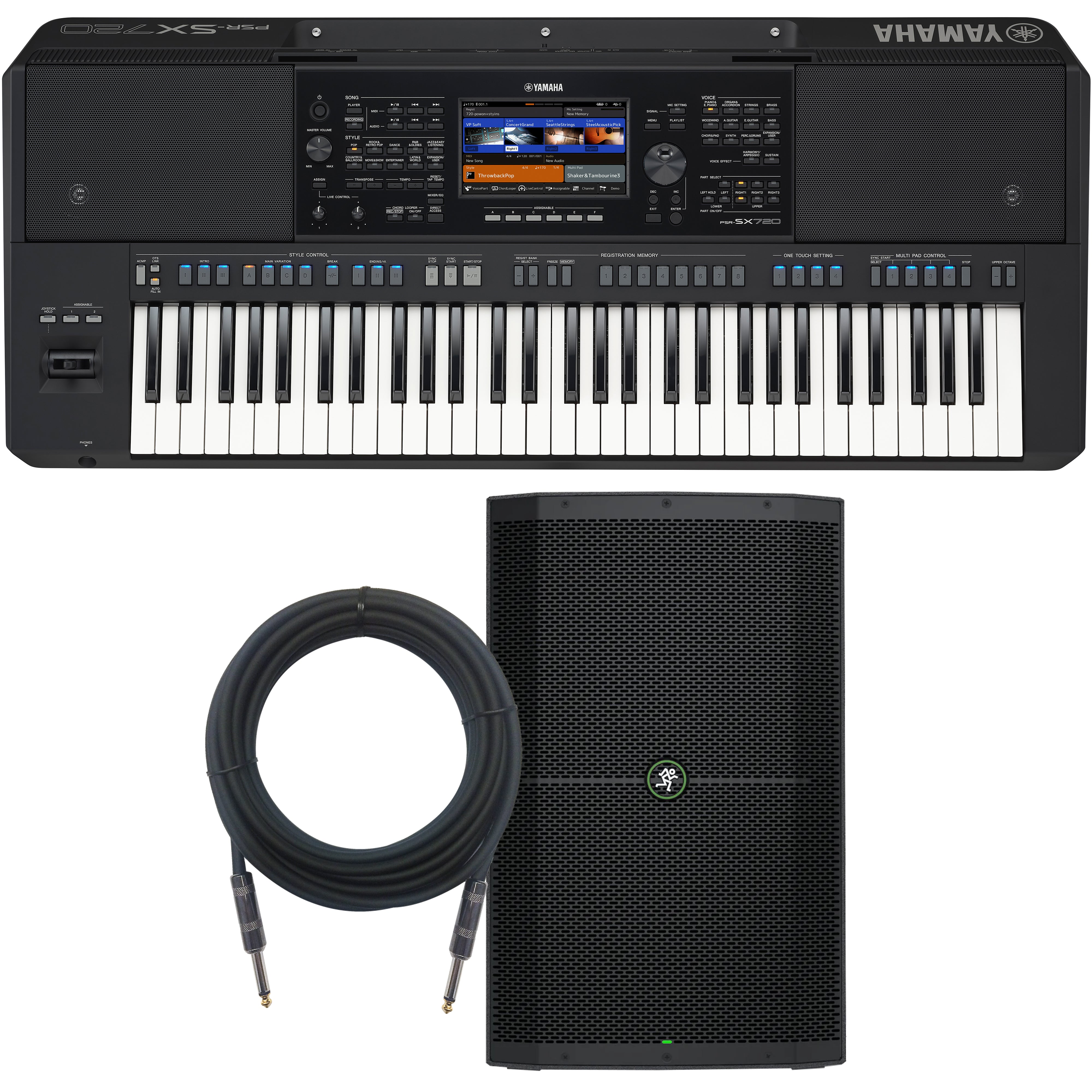 Yamaha PSR-SX720 61-key Arranger Keyboard MONITOR KIT