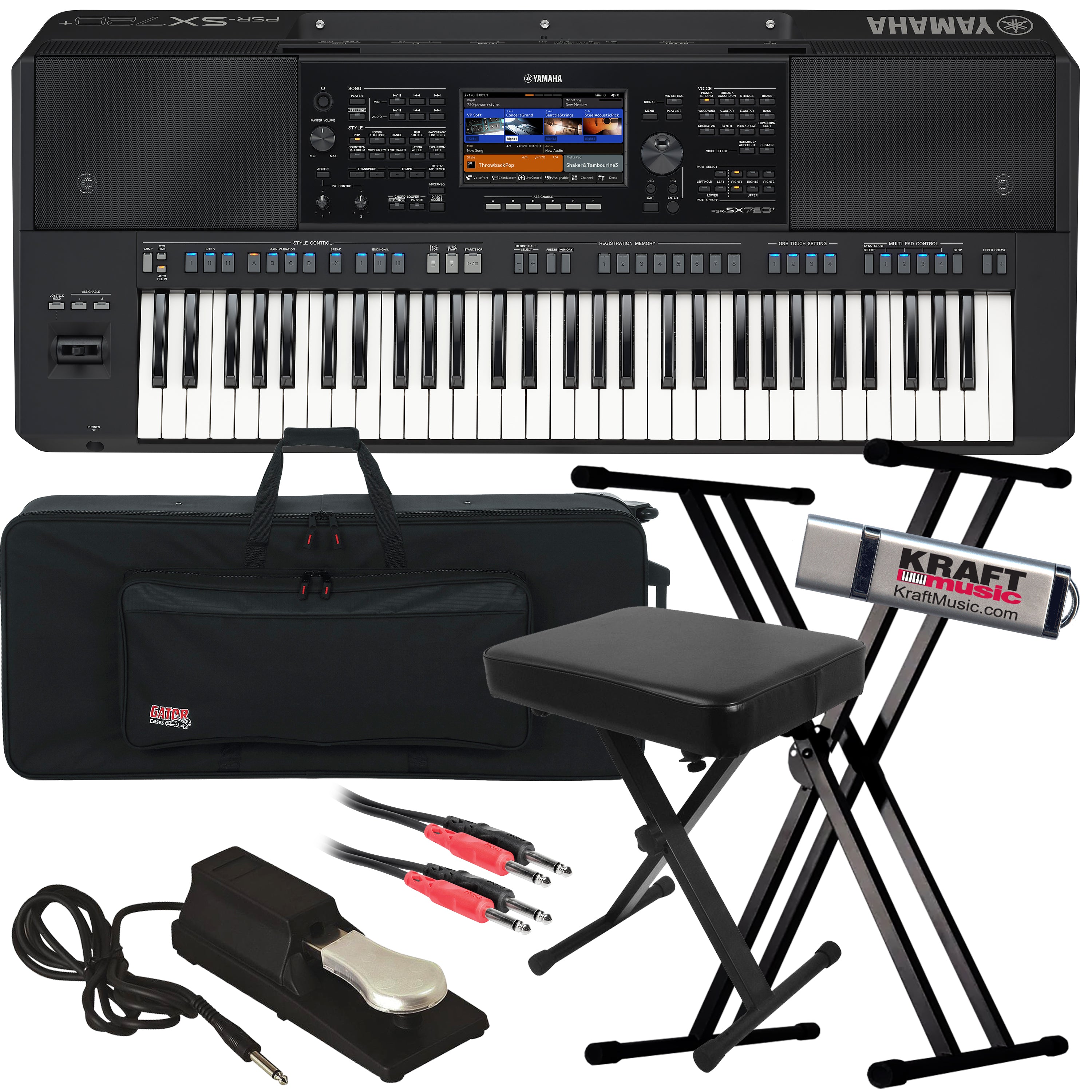 Yamaha PSR-SX720+ 61-key Arranger Keyboard STAGE KIT – Kraft Music