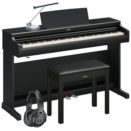 Yamaha Arius YDP-166 Digital Piano - Black COMPLETE HOME BUNDLE