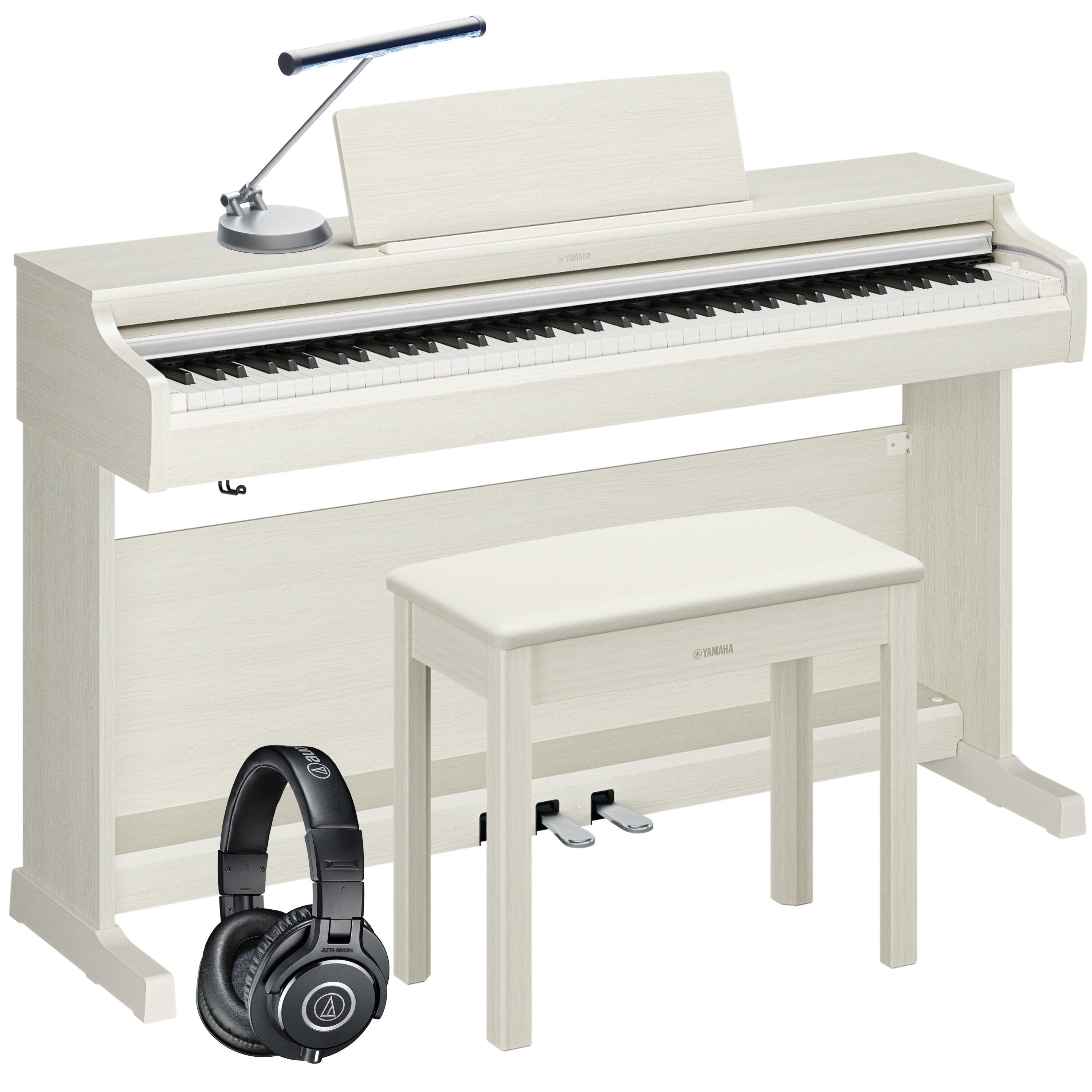 Yamaha Arius YDP-166 Digital Piano - White Birch COMPLETE HOME