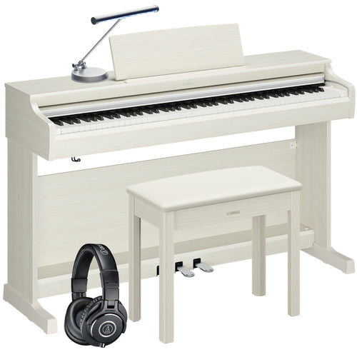 Yamaha Arius YDP-166 Digital Piano - White Birch COMPLETE HOME BUNDLE