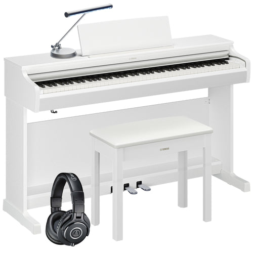 Yamaha Arius YDP-166 Digital Piano - White COMPLETE HOME BUNDLE