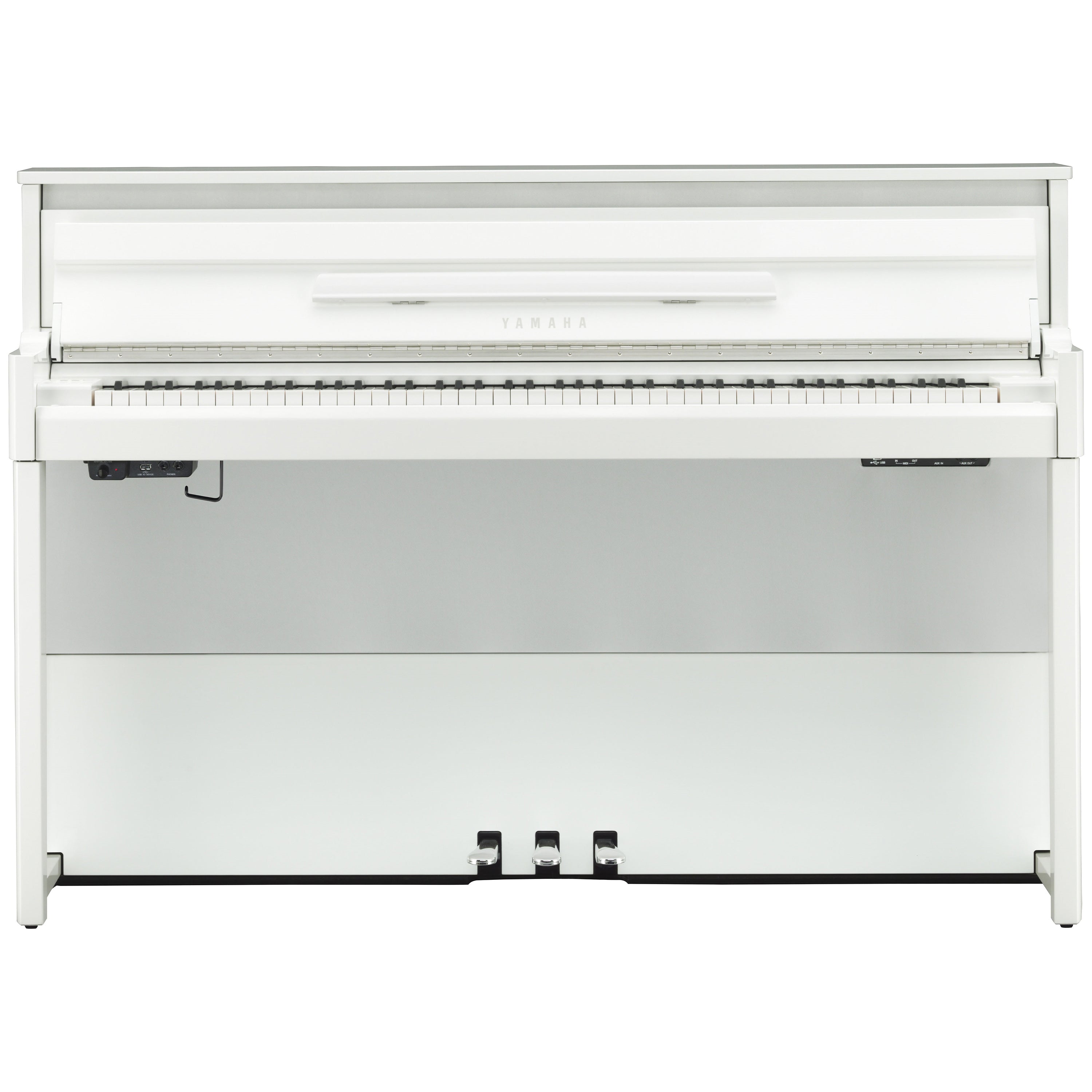 Yamaha AvantGrand NU1XA Hybrid Piano - Polished White - Front View