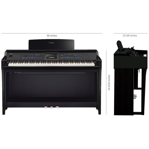 Yamaha Clavinova CVP-905 Digital Piano - Dimensions