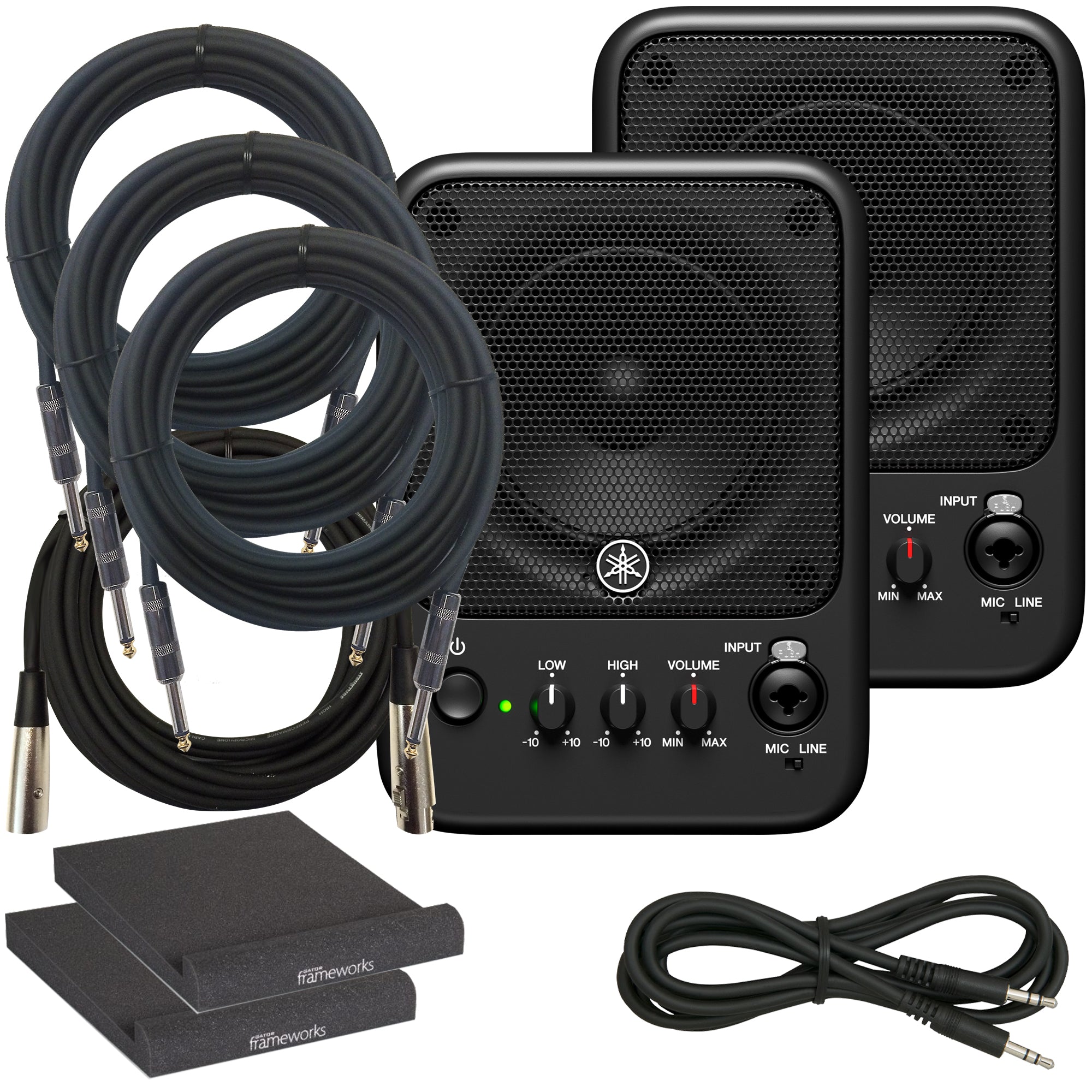 Yamaha MS101-4 Powered Monitor Speaker STUDIO KIT