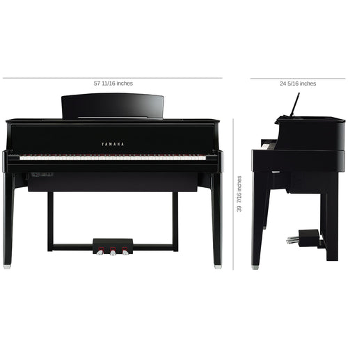 Yamaha AvantGrand N1X Hybrid Piano - Dimensions