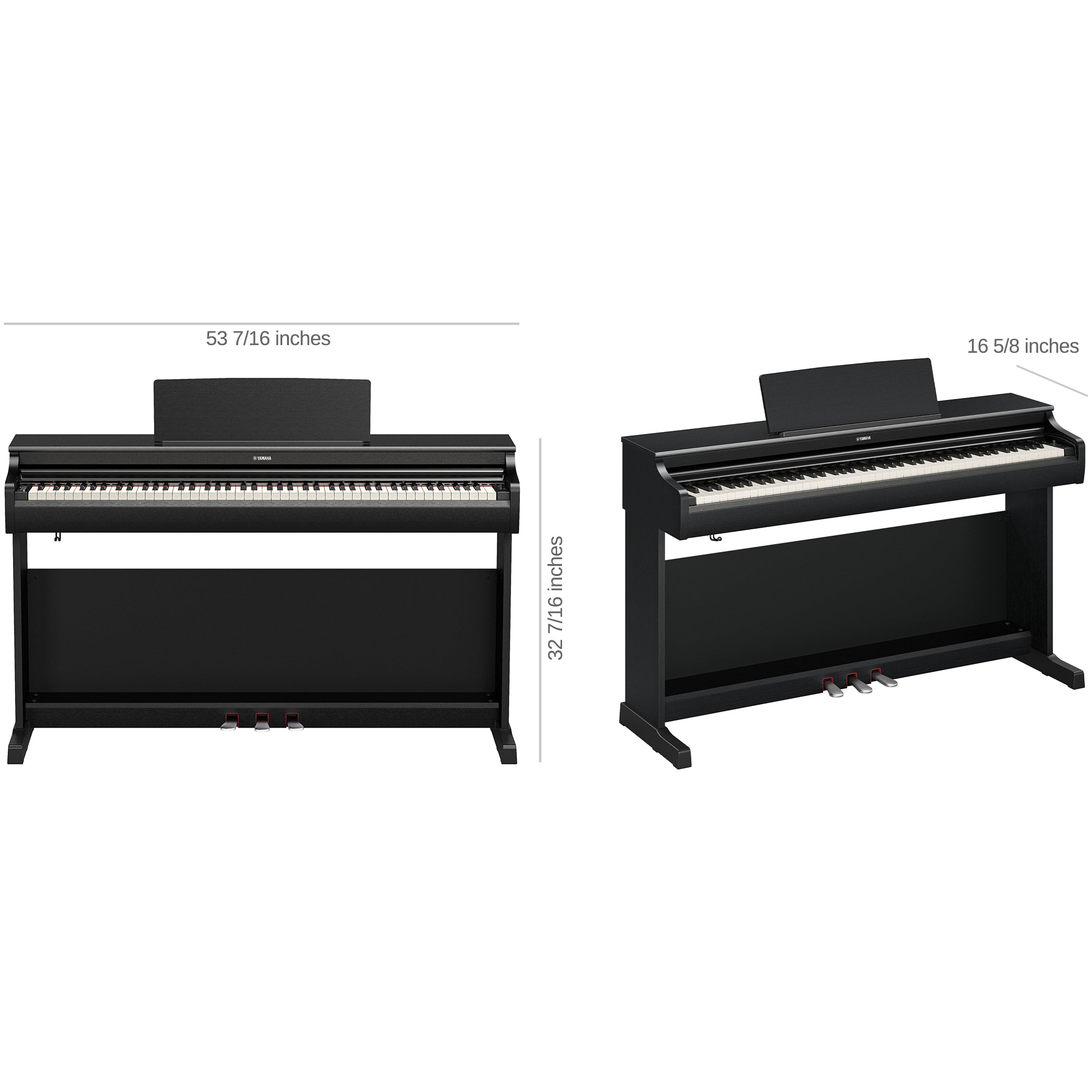 Yamaha Arius YDP-166 Digital Piano - White Birch COMPLETE HOME