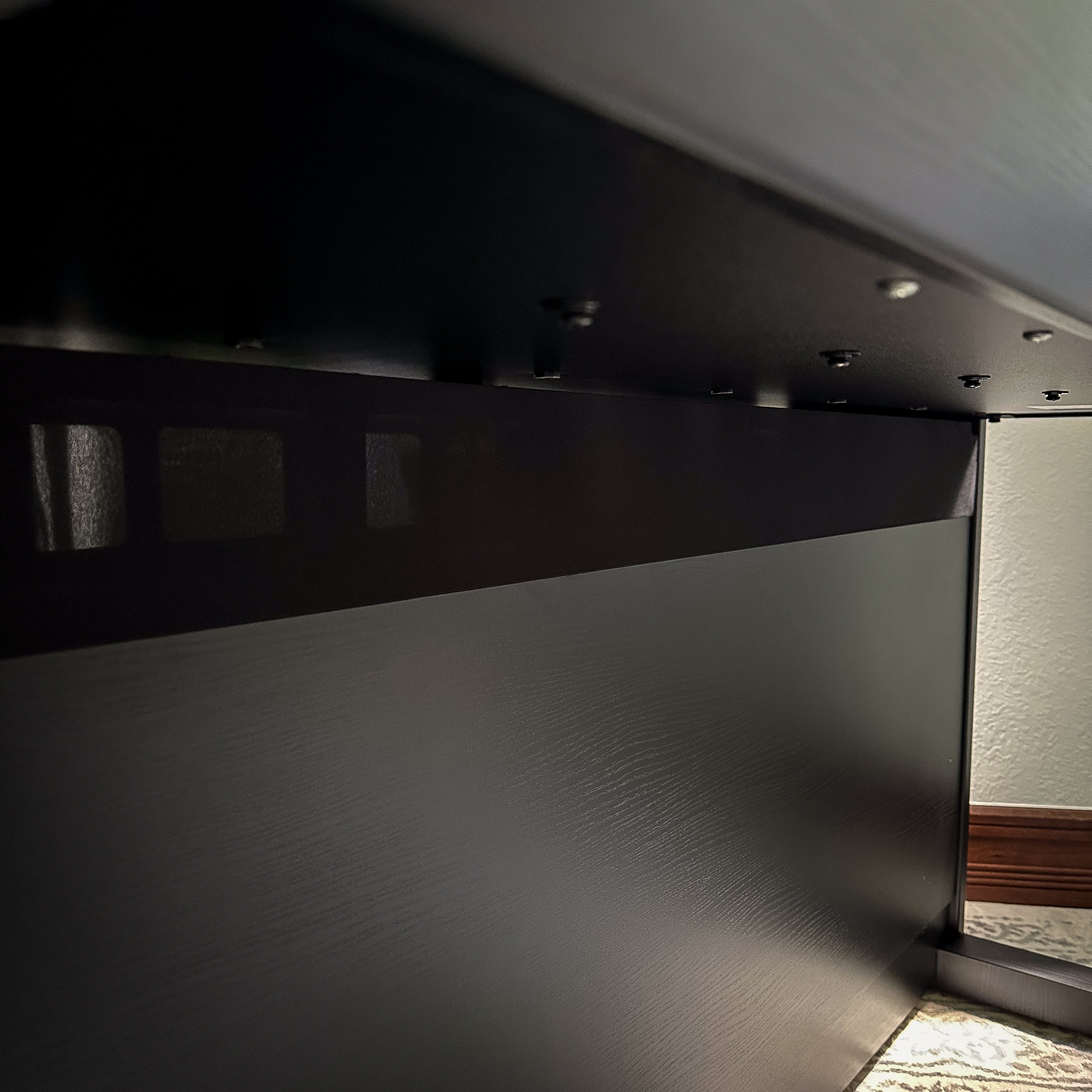 Yamaha Clavinova CLP-885 Digital Piano - Matte Black, lower speaker cover view 2