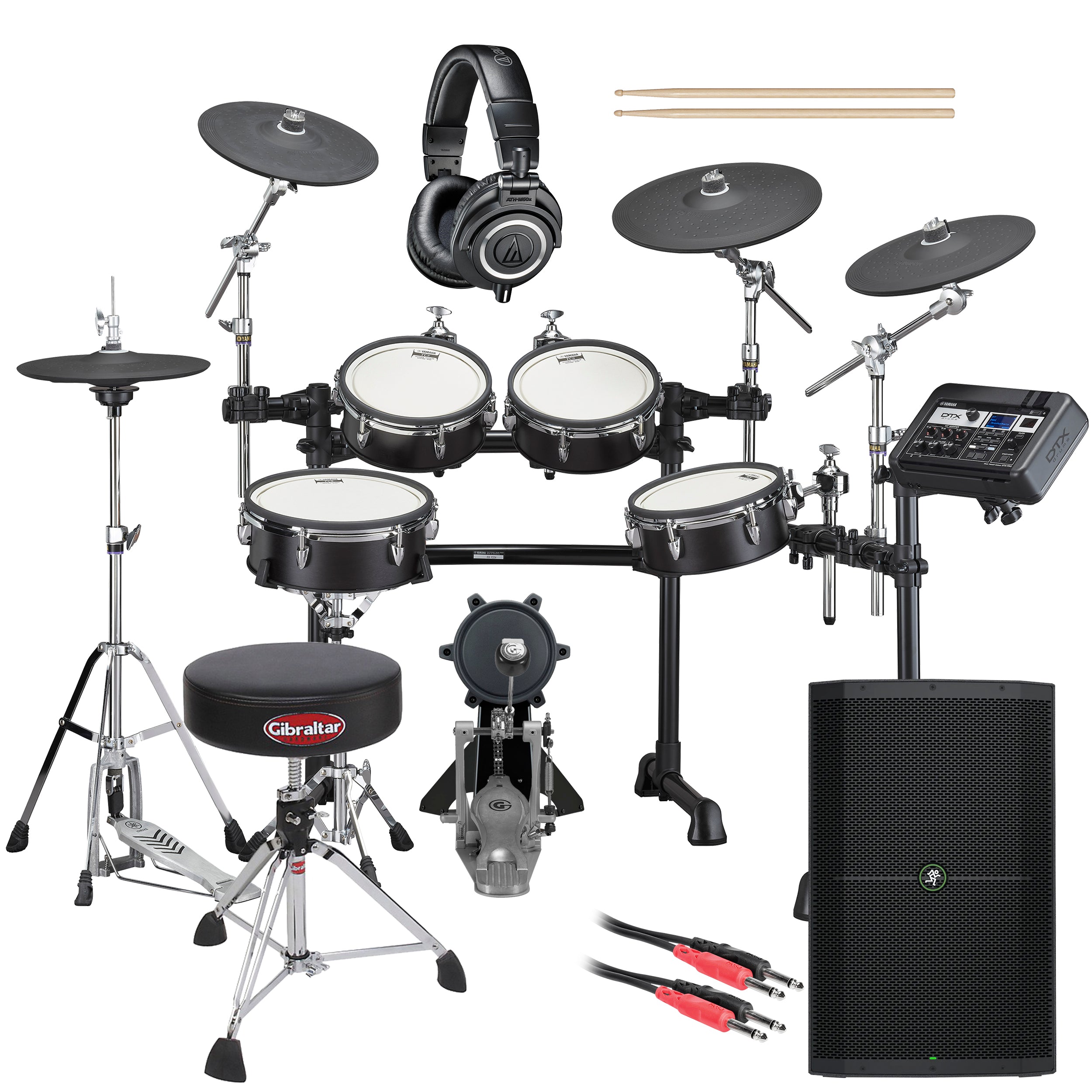 Yamaha DTX8K-X BF Electronic Drum Set - Black Forest COMPLETE DRUM