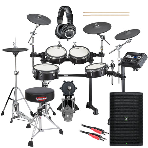 Yamaha DTX8K-X BF Electronic Drum Set - Black Forest COMPLETE DRUM BUNDLE