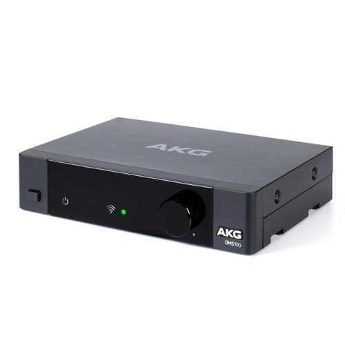 Angled image of the receiver for the AKG DMS100 Handheld Microphone Wireless System