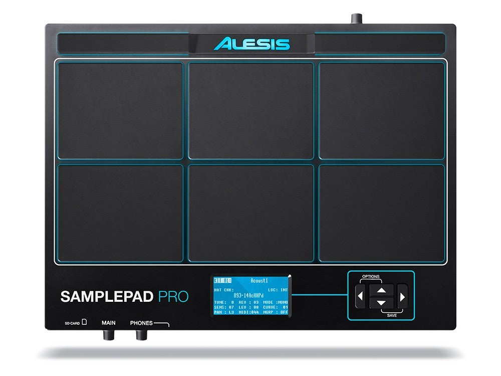 Top view of the Alesis SamplePad Pro 8-Pad Percussion and Sample-Triggering Instrument