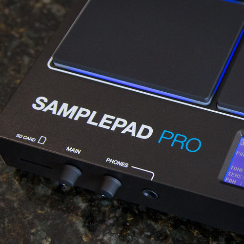 Image of the Alesis SamplePad Pro close up view of main controls