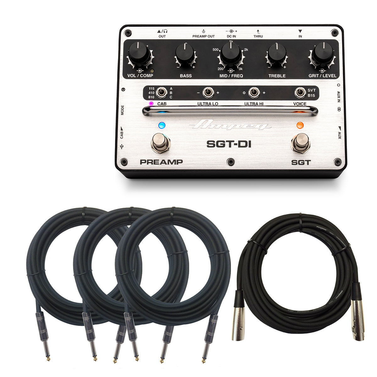 Ampeg SGT-DI Preamp and DI Bass Pedal CABLE KIT – Kraft Music