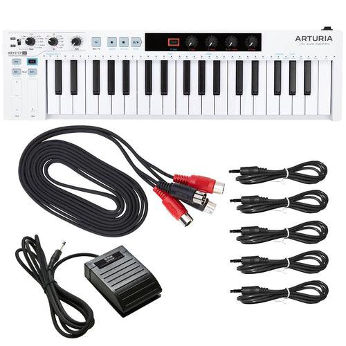 Bundle collage image of Arturia KeyStep 37 Controller and Sequencer COMPLETE CABLE KIT bundle
