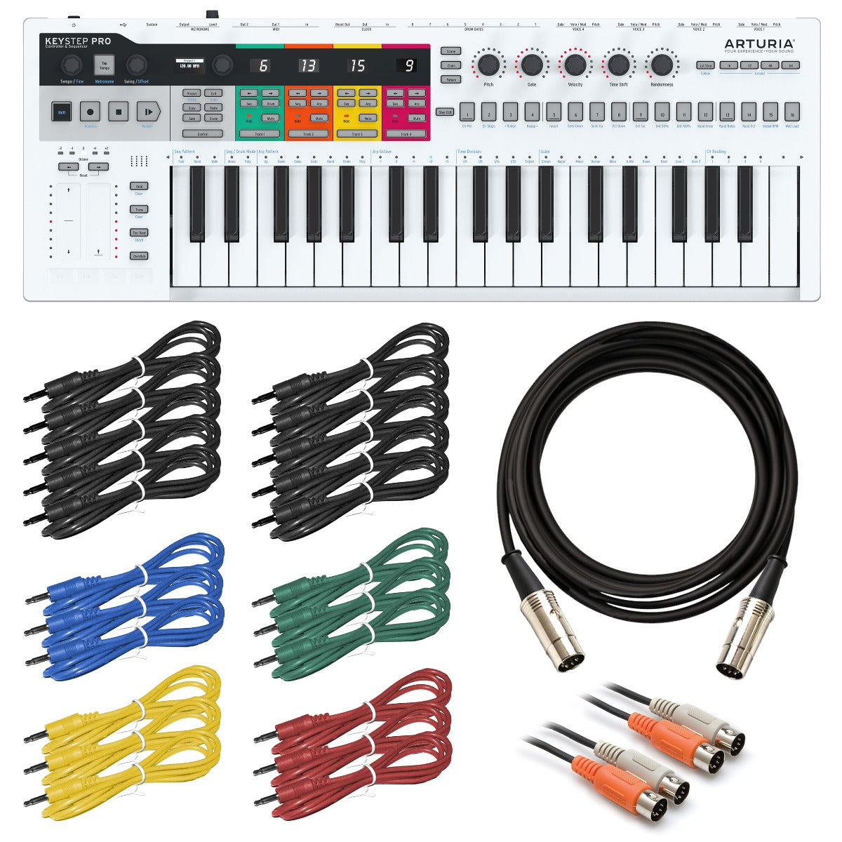 Arturia KeyStep Pro Controller and Sequencer COMPLETE CABLE KIT