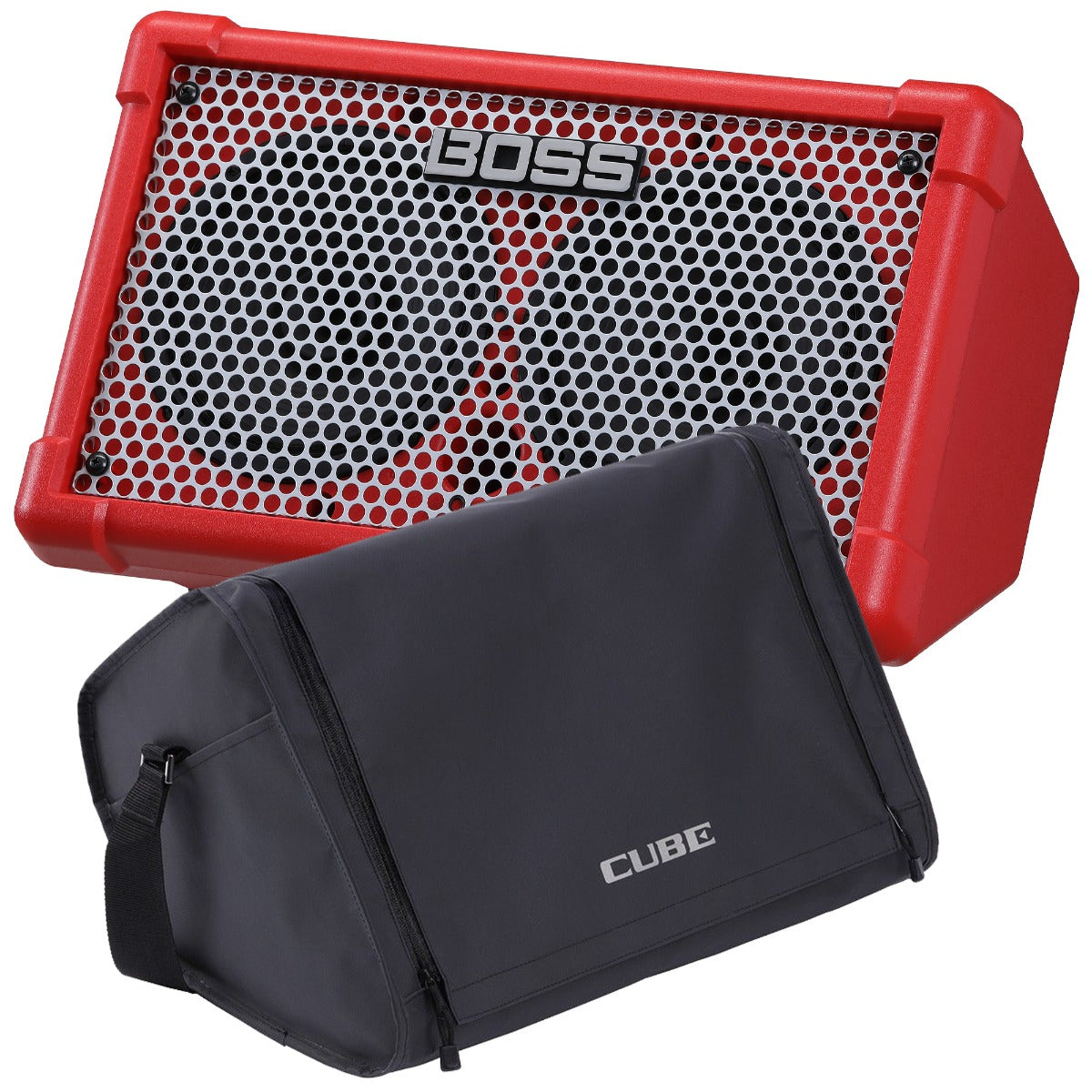 Boss Cube Street II Battery Powered Stereo Amplifier Red CARRY
