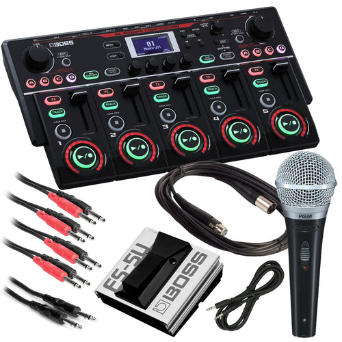 Collage image of the Boss RC-505mkII Loop Station STAGE KIT bundle