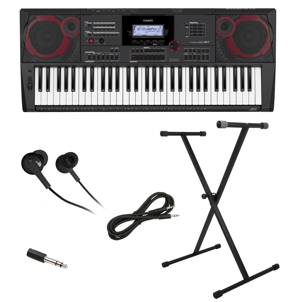 Casio CT-X5000 61-Key Portable Keyboard KEY ESSENTIALS BUNDLE – Kraft Music