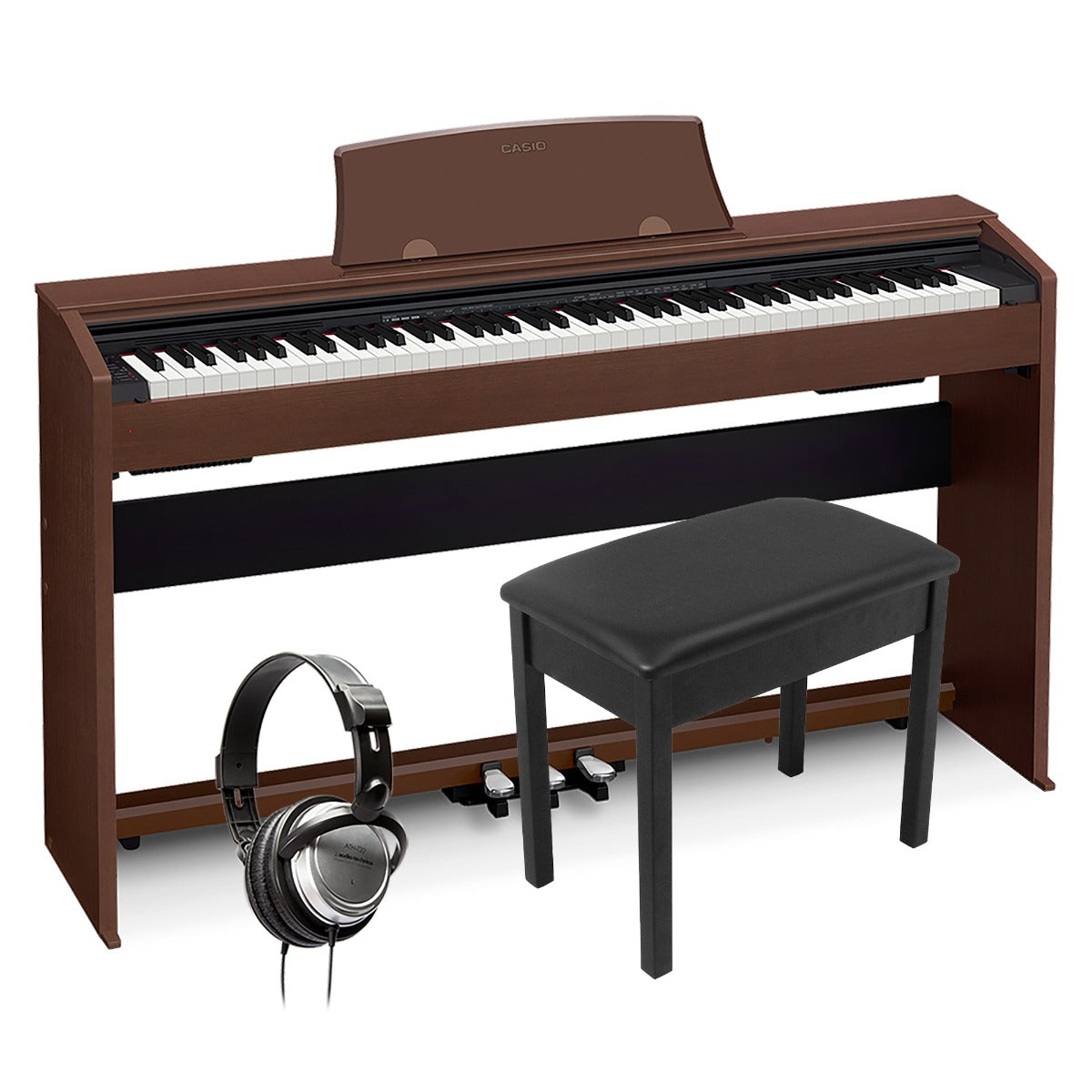 Casio Privia PX-770 Digital Piano - Brown HOME ESSENTIALS BUNDLE – Kraft  Music