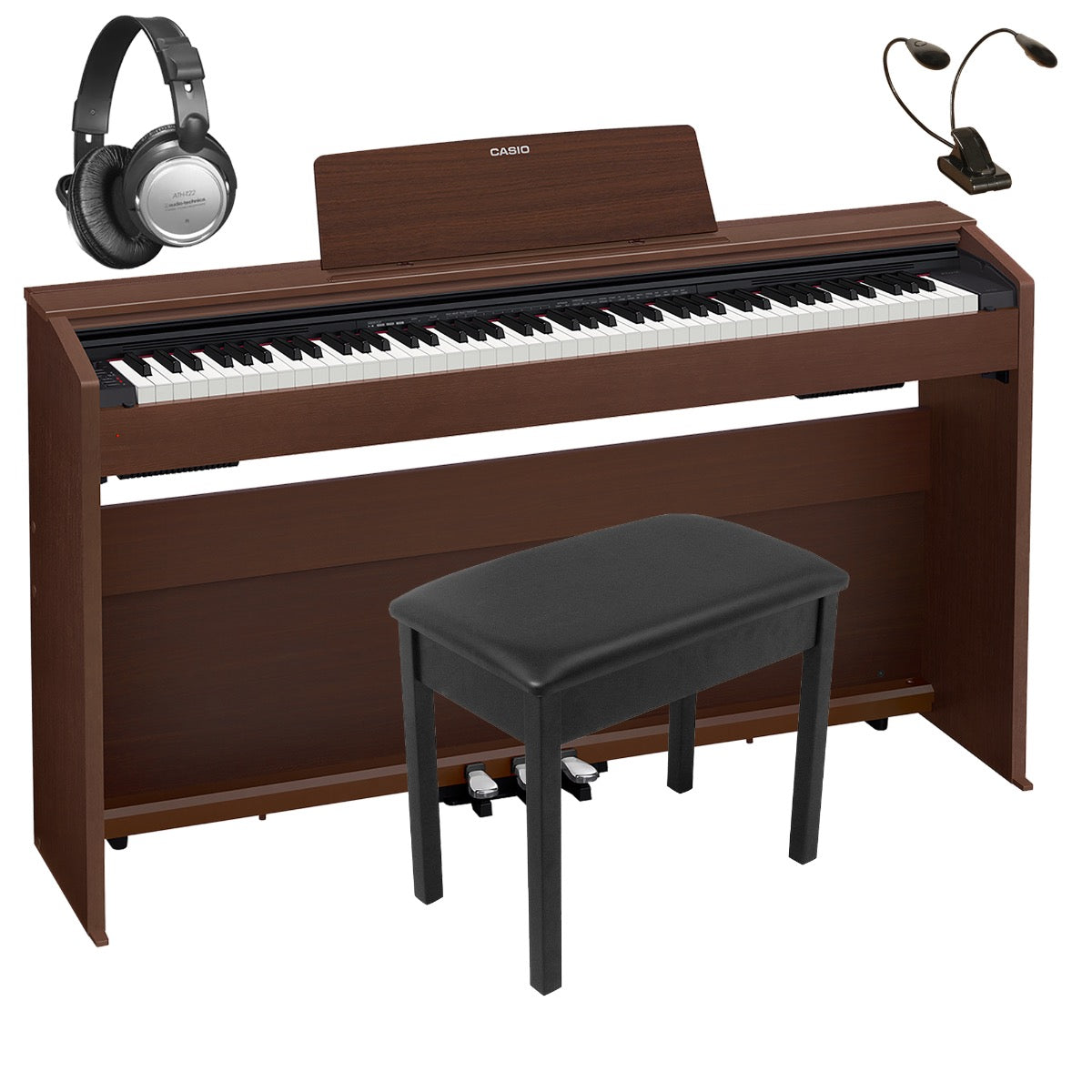 Casio Privia PX-870 Digital Piano - Brown COMPLETE HOME BUNDLE – Kraft Music