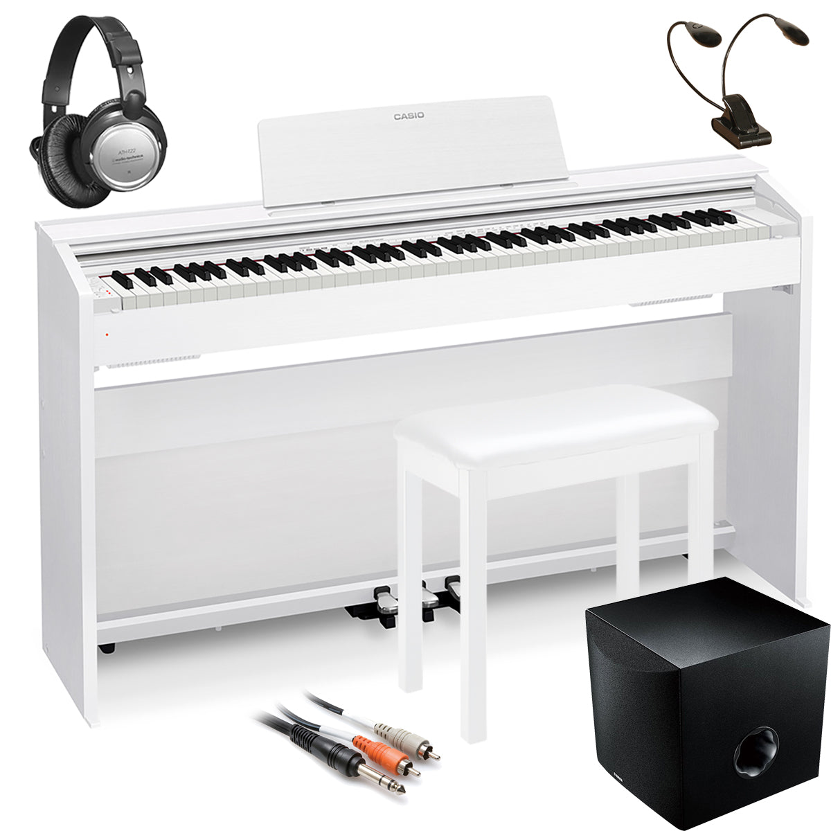 Casio Privia PX-870 Digital Piano - White COMPLETE HOME BUNDLE PLUS – Kraft  Music