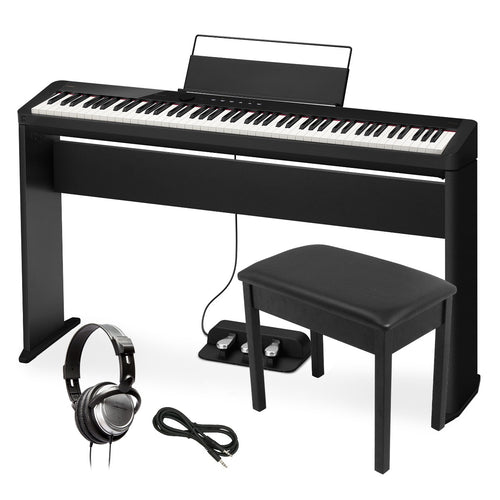 Collage image of the Casio Privia PX-S1100 Digital Piano - Black COMPLETE HOME BUNDLE