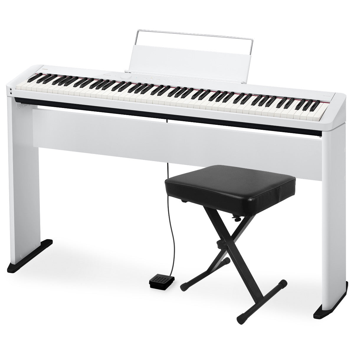 Casio Privia PX-S1100 Digital Piano - White HOME ESSENTIALS BUNDLE