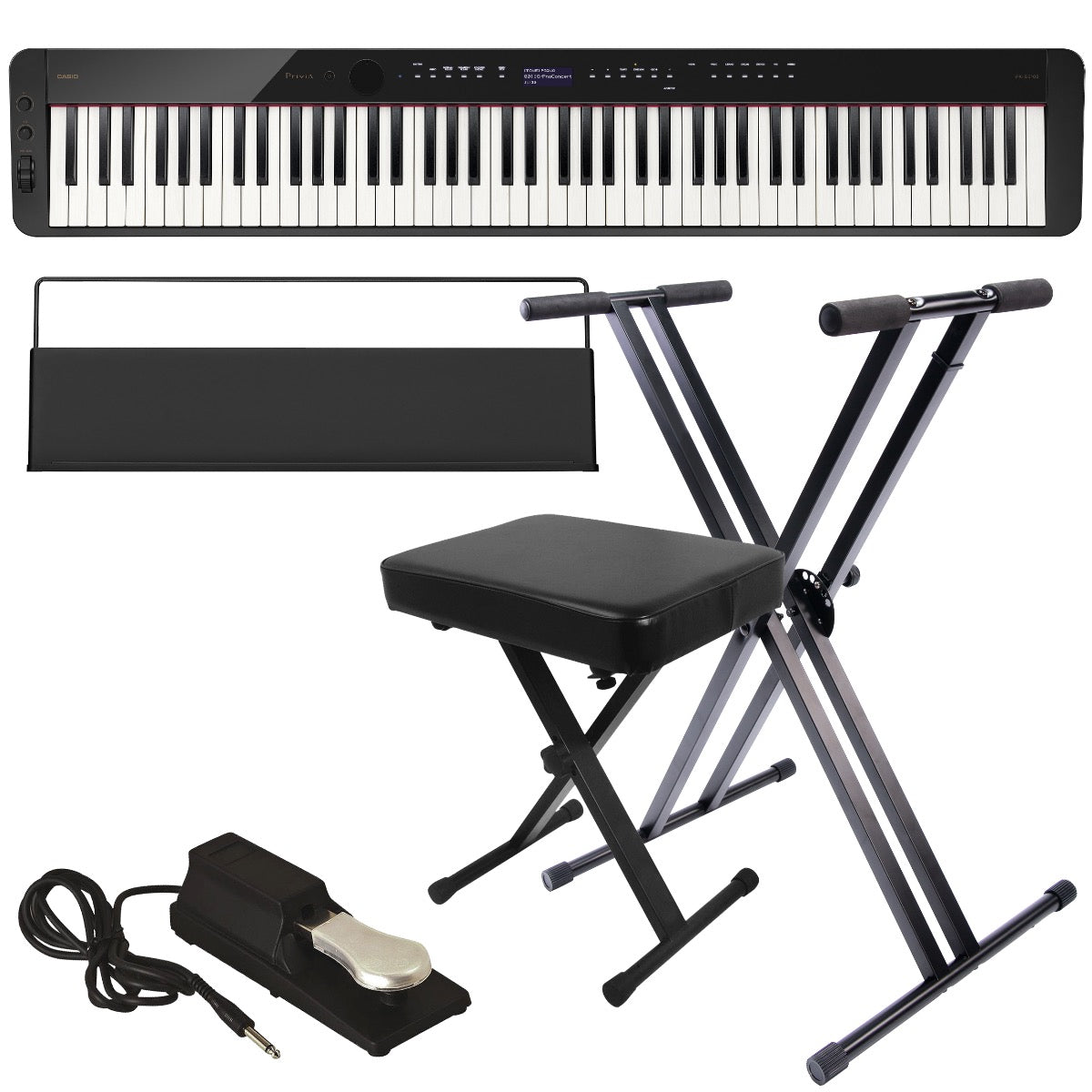 Casio PX-S3100 Digital Piano - Black KEY ESSENTIALS BUNDLE