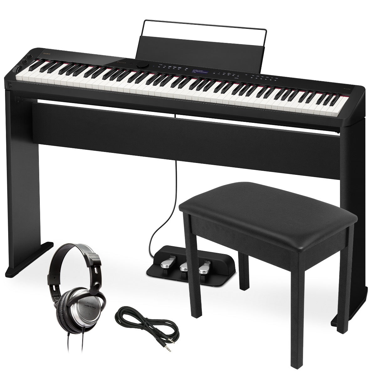 Casio PX-S3100 Digital Piano - Black COMPLETE HOME BUNDLE
