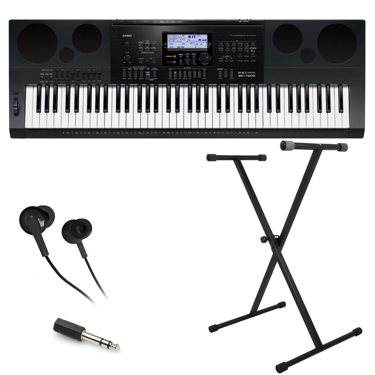 Casio WK-7600 Electronic Keyboard KEY ESSENTIALS BUNDLE – Kraft Music
