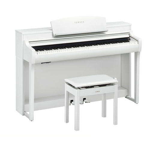 Yamaha Clavinova CSP255WH Digital Piano with Bench - Matte White, View 2