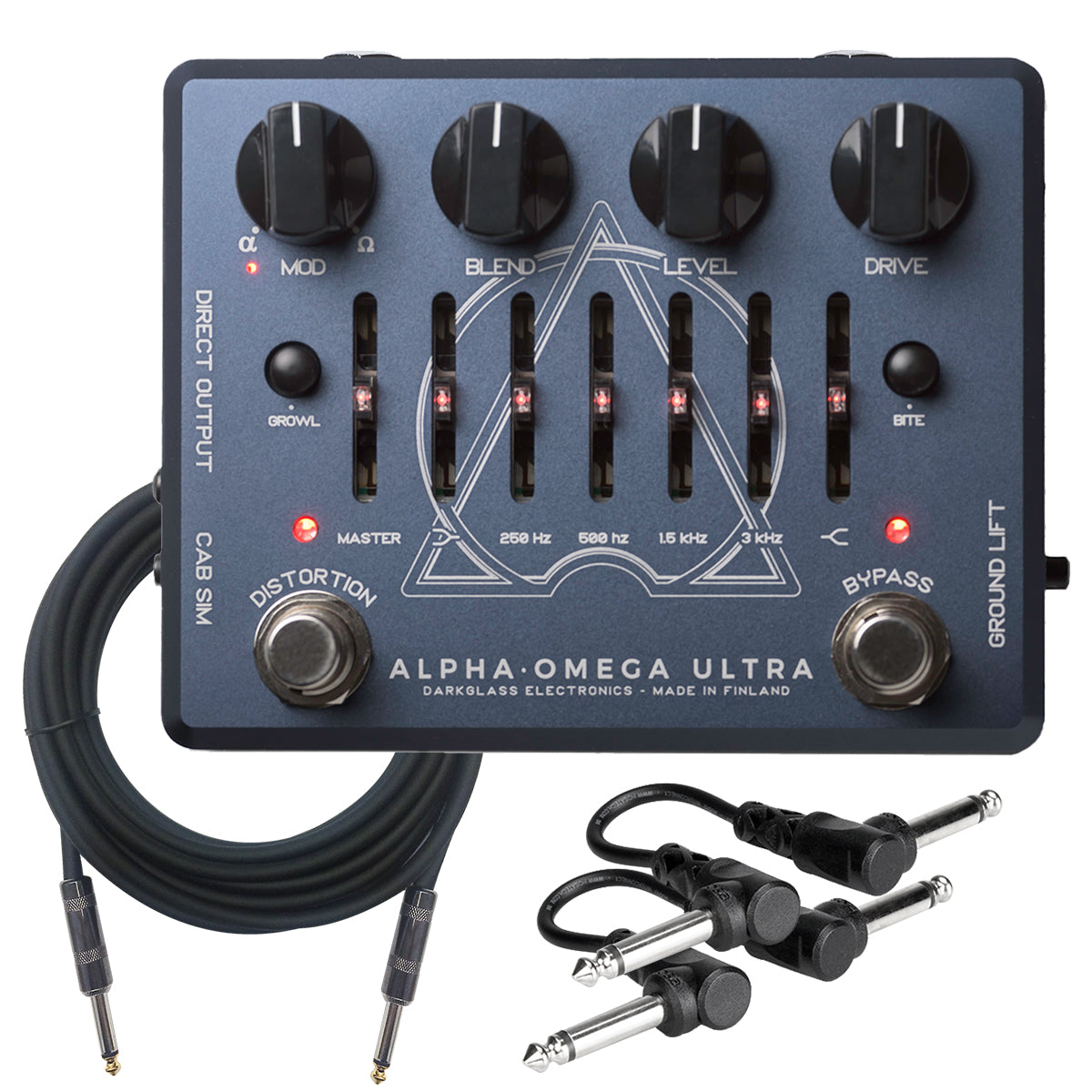 Darkglass Alpha Omega Ultra v2 (Aux-In) Bass Preamp Pedal CABLE KIT