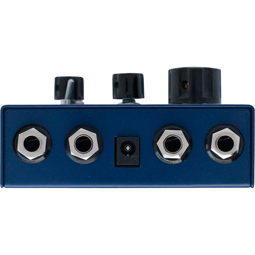 Rear view of Dreadbox Darkness Stereo Shimmer Reverb Effects Pedal