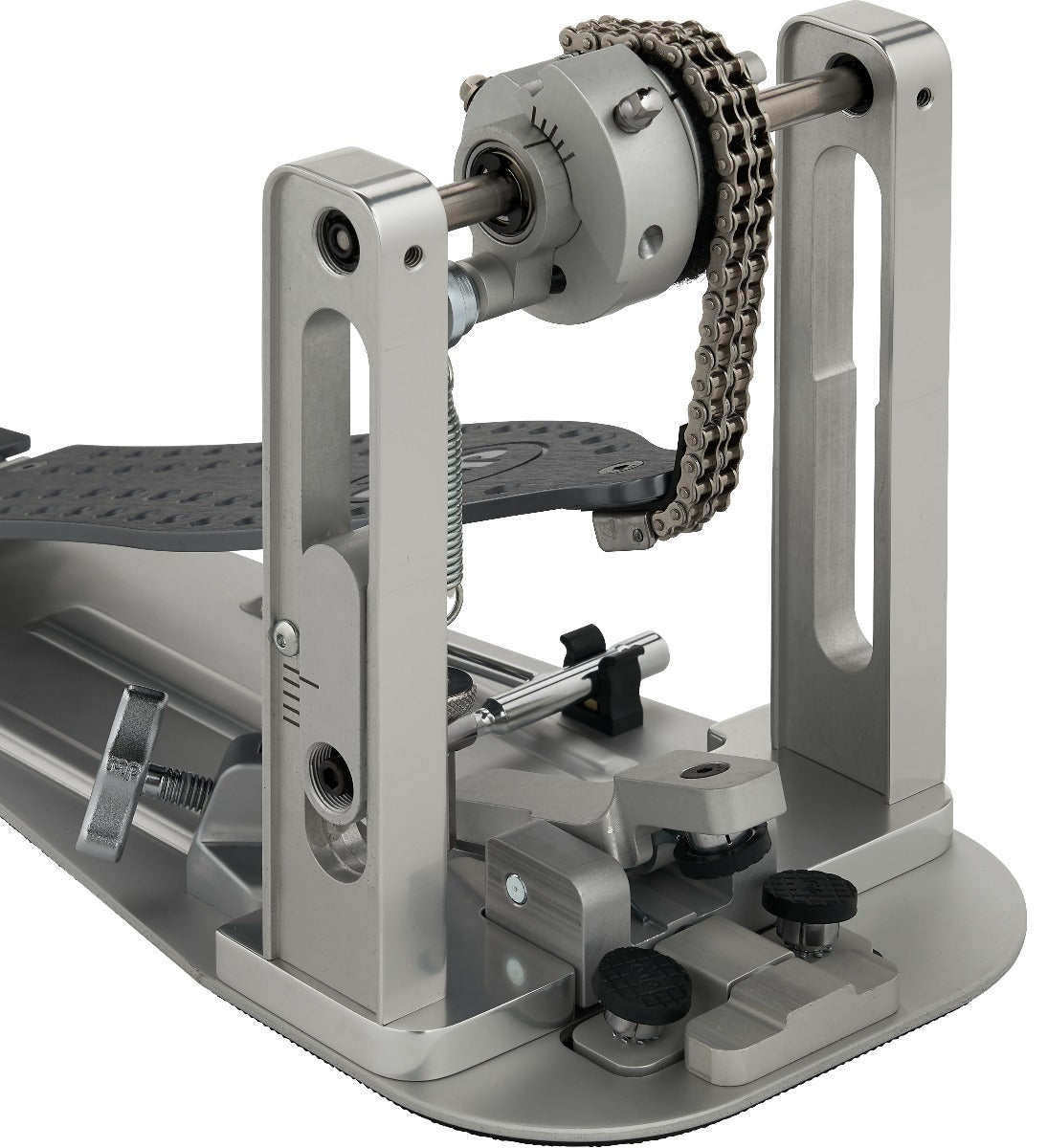 DW MFG Series Machined Chain Drive Double Pedal w/ Bag, Gray Edition – Kraft Music