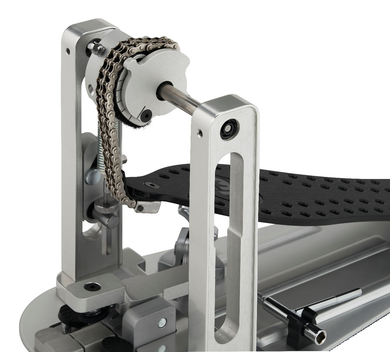 direct drive or chain drive pedal DW DWCPMCDBK MFG Series Machined Chain Drive Single Pedal w/ Bag, Black Edition