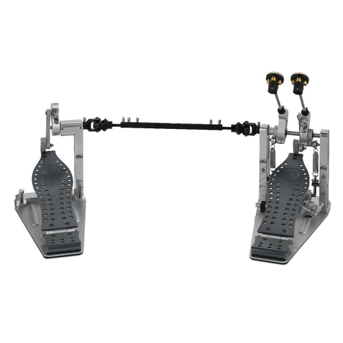 Machined Direct Drive Double Pedal with Gray Footboard