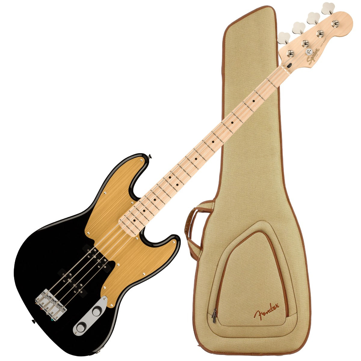 Squier Paranormal Jazz Bass '54 - Maple, Black PERFORMER PAK