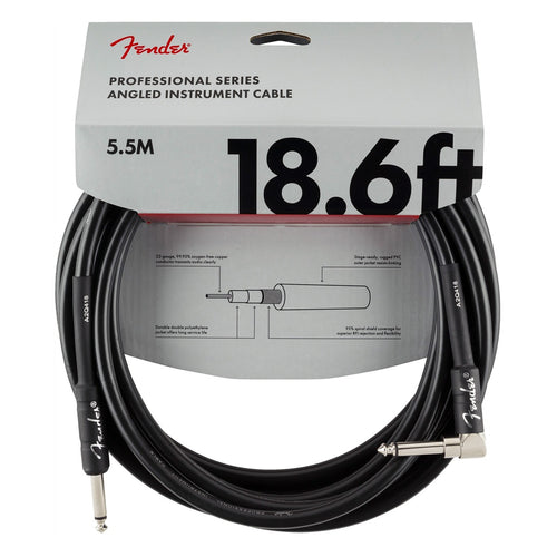 Fender Professional Series Right Angle Instrument Cable - 18.6'