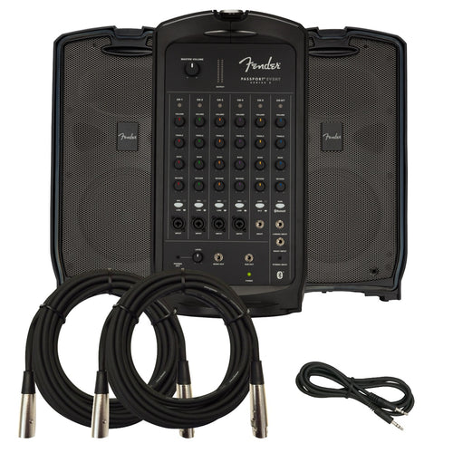 Bundle collage image of Fender Passport Event Series 2 Portable PA System CABLE KIT bundle