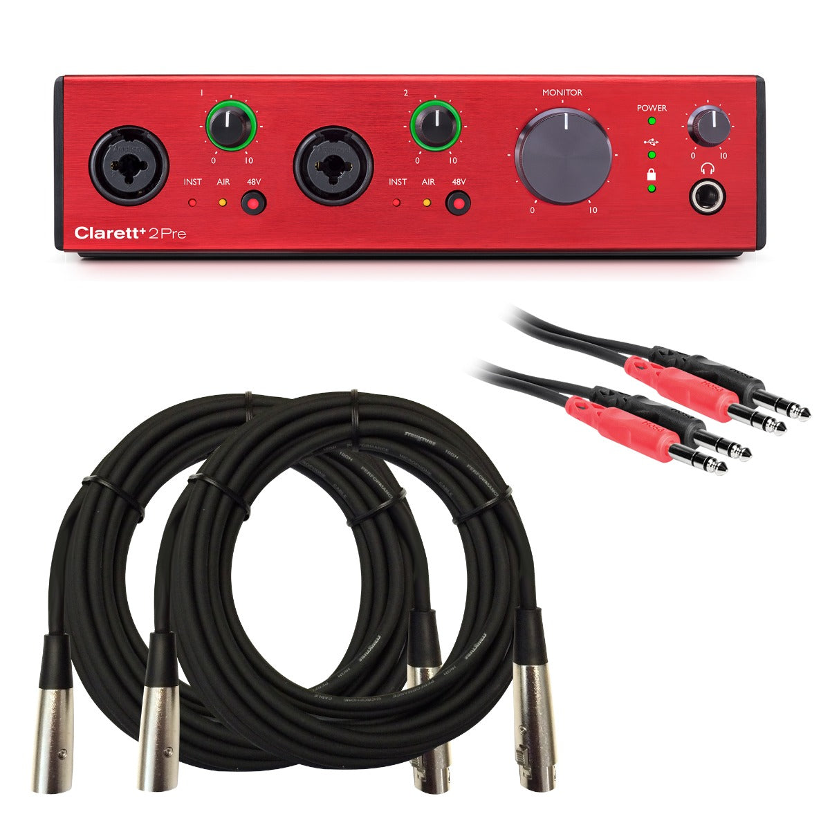 Focusrite Clarett+ 2Pre USB Audio Interface CABLE KIT
